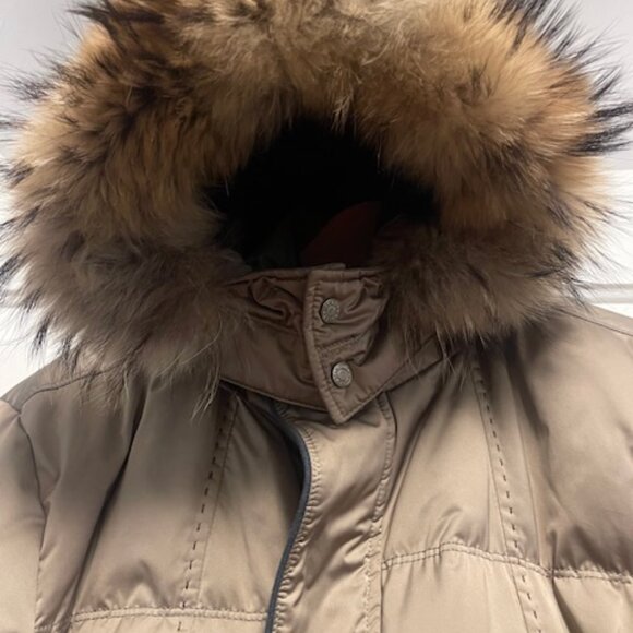 Bean Pole Golf Puffer Jacket with Fur Trim Hood - Picture 8 of 16